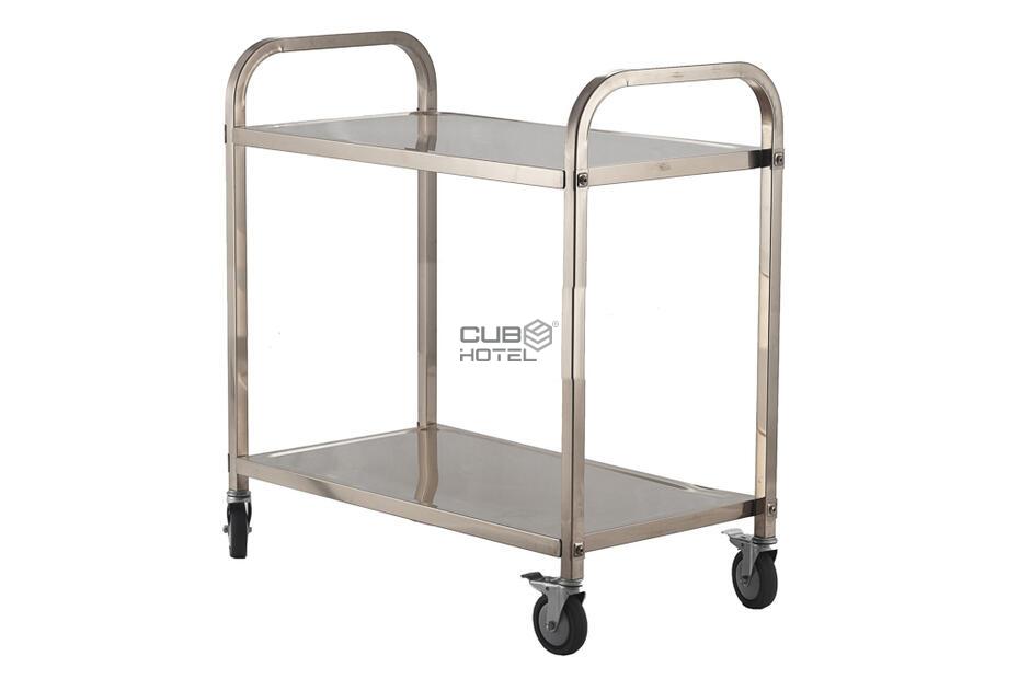 Stainless Steel Catering Cart 2 Shelves